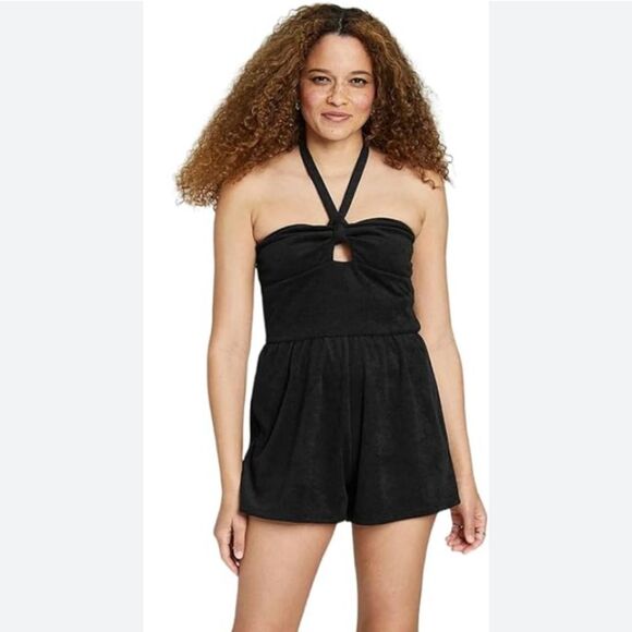 NWT Wild Fable Halter Terry Cloth Romper Size XS - Picture 1 of 11